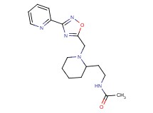 N-[2-(1-{[3-(2-pyridinyl)-1,2,4-oxadiazol-5-yl]methyl}-2-piperidinyl)ethyl]acetamide