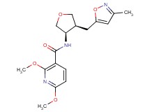 2,6-dimethoxy-N-{(3R*,4S*)-4-[(3-methylisoxazol-5-yl)methyl]tetrahydrofuran-3-yl}nicotinamide