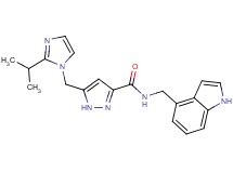 N-(1H-indol-4-ylmethyl)-5-[(2-isopropyl-1H-imidazol-1-yl)methyl]-1H-pyrazole-3-carboxamide