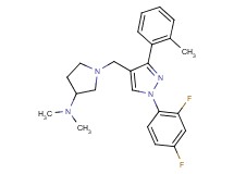 1-{[1-(2,4-difluorophenyl)-3-(2-methylphenyl)-1H-pyrazol-4-yl]methyl}-N,N-dimethyl-3-pyrrolidinamine