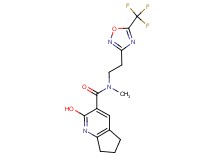 2-hydroxy-N-methyl-N-{2-[5-(trifluoromethyl)-1,2,4-oxadiazol-3-yl]ethyl}-6,7-dihydro-5H-cyclopenta[b]pyridine-3-carboxamide