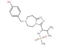 N-{1-[7-(4-hydroxybenzyl)-6,7,8,9-tetrahydro-5H-[1,2,4]triazolo[4,3-d][1,4]diazepin-3-yl]-2-methylpropyl}methanesulfonamide