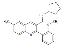 N-{[2-(2-methoxyphenyl)-6-methyl-3-quinolinyl]methyl}cyclopentanamine
