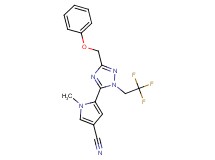 1-methyl-5-[3-(phenoxymethyl)-1-(2,2,2-trifluoroethyl)-1H-1,2,4-triazol-5-yl]-1H-pyrrole-3-carbonitrile