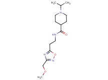 1-isopropyl-N-{2-[3-(methoxymethyl)-1,2,4-oxadiazol-5-yl]ethyl}-4-piperidinecarboxamide