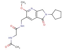 2-(acetylamino)-N-[(6-cyclopentyl-2-methoxy-5-oxo-6,7-dihydro-5H-pyrrolo[3,4-b]pyridin-3-yl)methyl]acetamide