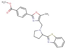 methyl 4-(4-{[2-(1,3-benzothiazol-2-yl)-1-pyrrolidinyl]methyl}-5-methyl-1,3-oxazol-2-yl)benzoate