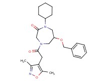6-(benzyloxy)-1-cyclohexyl-4-[(3,5-dimethyl-4-isoxazolyl)acetyl]-1,4-diazepan-2-one