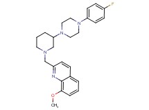 2-({3-[4-(4-fluorophenyl)-1-piperazinyl]-1-piperidinyl}methyl)-8-methoxyquinoline