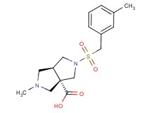 (3aS*,6aS*)-2-methyl-5-[(3-methylbenzyl)sulfonyl]hexahydropyrrolo[3,4-c]pyrrole-3a(1H)-carboxylic acid