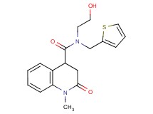 N-(2-hydroxyethyl)-1-methyl-2-oxo-N-(2-thienylmethyl)-1,2,3,4-tetrahydroquinoline-4-carboxamide