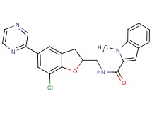 N-{[7-chloro-5-(2-pyrazinyl)-2,3-dihydro-1-benzofuran-2-yl]methyl}-1-methyl-1H-indole-2-carboxamide