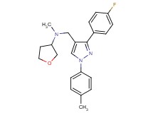 N-{[3-(4-fluorophenyl)-1-(4-methylphenyl)-1H-pyrazol-4-yl]methyl}-N-methyltetrahydro-3-furanamine