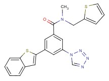 3-(1-benzothien-2-yl)-N-methyl-5-(1H-tetrazol-1-yl)-N-(2-thienylmethyl)benzamide
