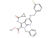 methyl 1-benzyl-3-[(cyclopropylcarbonyl)amino]-5-[(3-fluorobenzyl)amino]-1H-pyrrolo[2,3-b]pyridine-2-carboxylate