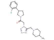 1-[(1-{2-[3-(2-chlorophenyl)-1-pyrrolidinyl]-2-oxoethyl}-1H-tetrazol-5-yl)methyl]-4-methylpiperidine