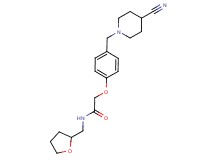 2-{4-[(4-cyanopiperidin-1-yl)methyl]phenoxy}-N-(tetrahydrofuran-2-ylmethyl)acetamide