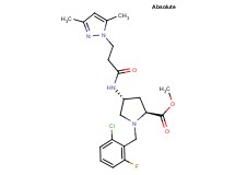 methyl (4R)-1-(2-chloro-6-fluorobenzyl)-4-{[3-(3,5-dimethyl-1H-pyrazol-1-yl)propanoyl]amino}-L-prolinate