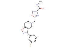 5-{[3-(3-fluorophenyl)-6,7-dihydroisoxazolo[4,5-c]pyridin-5(4H)-yl]methyl}-N-methyl-1,2,4-oxadiazole-3-carboxamide