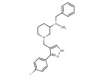 N-benzyl-1-{[3-(4-fluorophenyl)-1H-pyrazol-4-yl]methyl}-N-methyl-3-piperidinamine