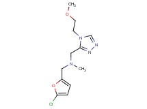 1-(5-chloro-2-furyl)-N-{[4-(2-methoxyethyl)-4H-1,2,4-triazol-3-yl]methyl}-N-methylmethanamine