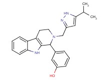 3-{2-[(5-isopropyl-1H-pyrazol-3-yl)methyl]-2,3,4,9-tetrahydro-1H-beta-carbolin-1-yl}phenol