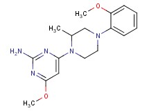 4-methoxy-6-[4-(2-methoxyphenyl)-2-methyl-1-piperazinyl]-2-pyrimidinamine