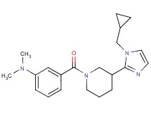 3-({3-[1-(cyclopropylmethyl)-1H-imidazol-2-yl]-1-piperidinyl}carbonyl)-N,N-dimethylaniline