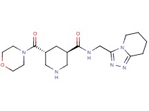 (3R*,5R*)-5-(morpholin-4-ylcarbonyl)-N-(5,6,7,8-tetrahydro[1,2,4]triazolo[4,3-a]pyridin-3-ylmethyl)piperidine-3-carboxamide