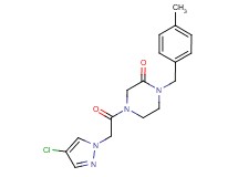 4-[(4-chloro-1H-pyrazol-1-yl)acetyl]-1-(4-methylbenzyl)-2-piperazinone