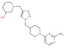 1-[(1-{[1-(2-methyl-4-pyrimidinyl)-4-piperidinyl]methyl}-1H-1,2,3-triazol-4-yl)methyl]-3-piperidinol bis(trifluoroacetate) (salt)