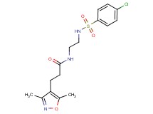 N-(2-{[(4-chlorophenyl)sulfonyl]amino}ethyl)-3-(3,5-dimethylisoxazol-4-yl)propanamide