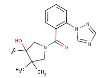 3,4,4-trimethyl-1-[2-(1H-1,2,4-triazol-1-yl)benzoyl]pyrrolidin-3-ol