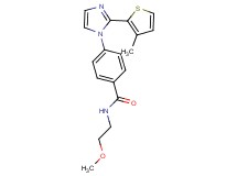 N-(2-methoxyethyl)-4-[2-(3-methyl-2-thienyl)-1H-imidazol-1-yl]benzamide