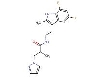 N-[2-(5,7-difluoro-2-methyl-1H-indol-3-yl)ethyl]-2-methyl-3-(1H-pyrazol-1-yl)propanamide