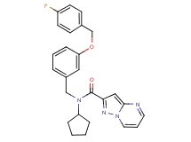 N-cyclopentyl-N-{3-[(4-fluorobenzyl)oxy]benzyl}pyrazolo[1,5-a]pyrimidine-2-carboxamide