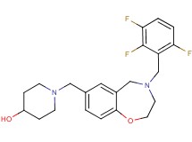 1-{[4-(2,3,6-trifluorobenzyl)-2,3,4,5-tetrahydro-1,4-benzoxazepin-7-yl]methyl}-4-piperidinol