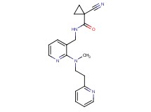 1-cyano-N-({2-[methyl(2-pyridin-2-ylethyl)amino]pyridin-3-yl}methyl)cyclopropanecarboxamide