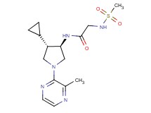 N~1~-[(3R*,4S*)-4-cyclopropyl-1-(3-methyl-2-pyrazinyl)-3-pyrrolidinyl]-N~2~-(methylsulfonyl)glycinamide
