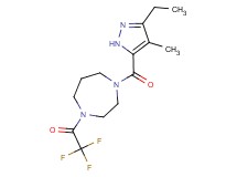 1-[(3-ethyl-4-methyl-1H-pyrazol-5-yl)carbonyl]-4-(trifluoroacetyl)-1,4-diazepane