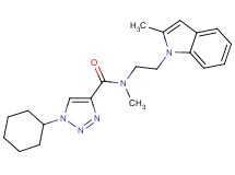 1-cyclohexyl-N-methyl-N-[2-(2-methyl-1H-indol-1-yl)ethyl]-1H-1,2,3-triazole-4-carboxamide