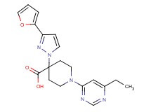 1-(6-ethylpyrimidin-4-yl)-4-[3-(2-furyl)-1H-pyrazol-1-yl]piperidine-4-carboxylic acid