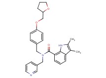 2,3-dimethyl-N-(3-pyridinylmethyl)-N-[4-(tetrahydro-2-furanylmethoxy)benzyl]-1H-indole-7-carboxamide