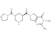 2,3-dimethyl-6-{[(3R*,5R*)-5-(pyrrolidin-1-ylcarbonyl)piperidin-3-yl]carbonyl}-3,5,6,7-tetrahydro-4H-pyrrolo[3,4-d]pyrimidin-4-one