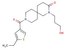 9-[(5-ethyl-3-thienyl)carbonyl]-2-(3-hydroxypropyl)-2,9-diazaspiro[5.5]undecan-3-one