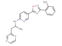 5-[3-(2-methylphenyl)-1,2,4-oxadiazol-5-yl]-N-[1-methyl-2-(2-pyrazinyl)ethyl]-2-pyridinamine