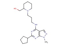 (1-{3-[(6-cyclopentyl-1-methyl-1H-pyrazolo[3,4-d]pyrimidin-4-yl)amino]propyl}piperidin-2-yl)methanol