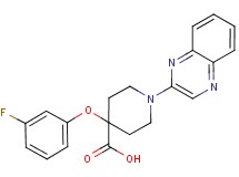 4-(3-fluorophenoxy)-1-quinoxalin-2-ylpiperidine-4-carboxylic acid