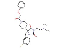 3-[2-(dimethylamino)ethyl]-5-(3-fluorobenzyl)-5-[1-(phenoxyacetyl)-4-piperidinyl]-2,4-imidazolidinedione