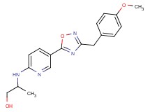 2-({5-[3-(4-methoxybenzyl)-1,2,4-oxadiazol-5-yl]-2-pyridinyl}amino)-1-propanol